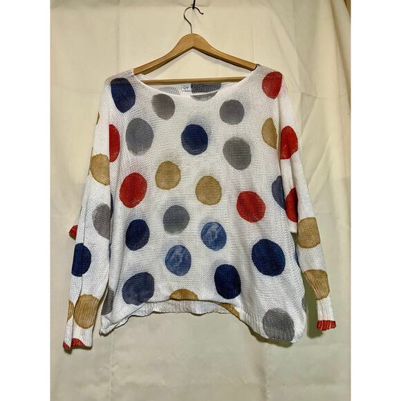 Gigi Moda Polk-A-Dot Sweater No Size. - Picture 1 of 6